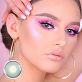 Halo Blue Prescription Coloured Contact Lenses - BEAUEYE (UK)